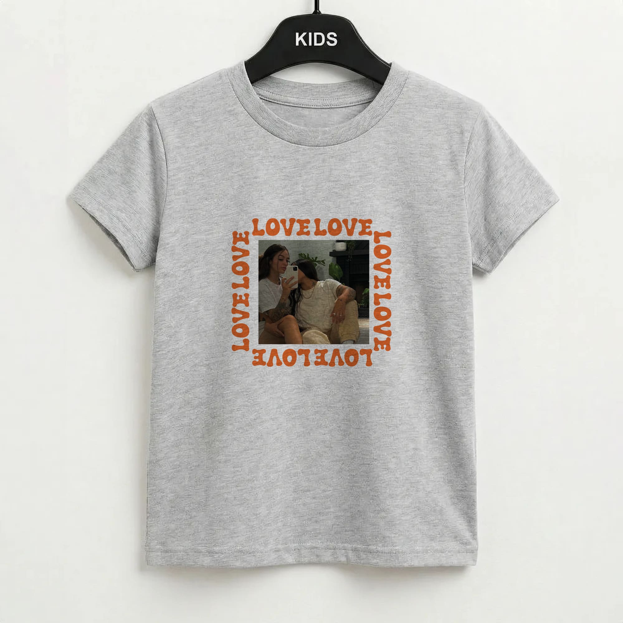 Love, Love, Love - Personalised Couples Kids T-Shirt