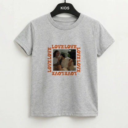 Love, Love, Love - Personalised Couples Kids T-Shirt