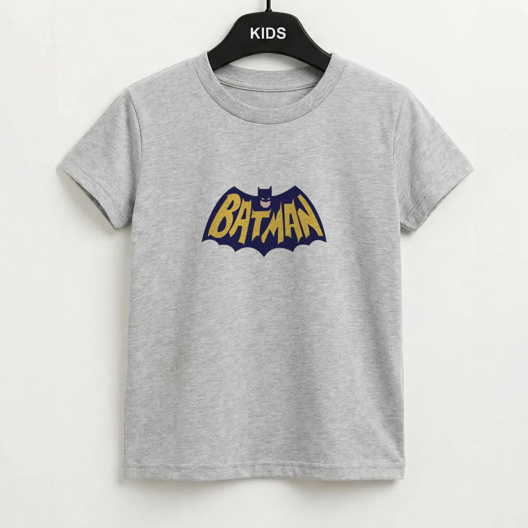 Bat Superhero Purple Logo Kids T-Shirt