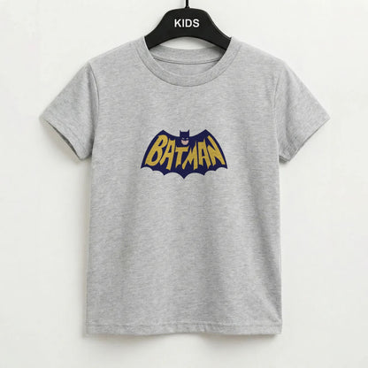 Bat Superhero Purple Logo Kids T-Shirt