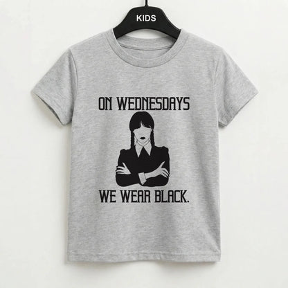 On Wednesdays We Wear Black Kids T-Shirt
