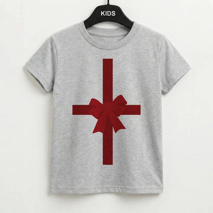 Xmas Bow - Christmas Patterns Kids T-Shirt