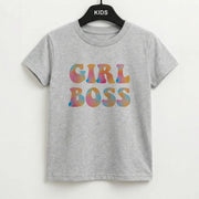Girl Boss - Aesthetic Quote Kids T-Shirt 2