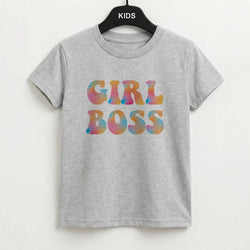 Girl Boss - Aesthetic Quote Kids T-Shirt