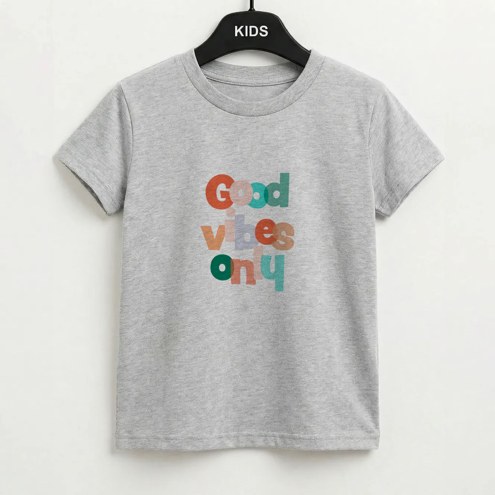 Colourful Good Vibes Only Kids T-Shirt