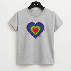 Dripped heart - Pride Kids T-Shirt