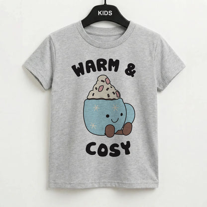 Hot Cocoa Plush Quote Kids T-Shirt
