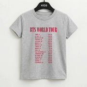 K-Pop Band World Tour List 2026 Kids T-Shirt 2