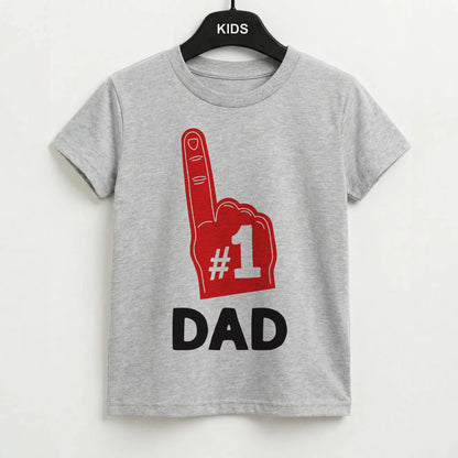 #1 Dad Foam Finger Kids T-Shirt