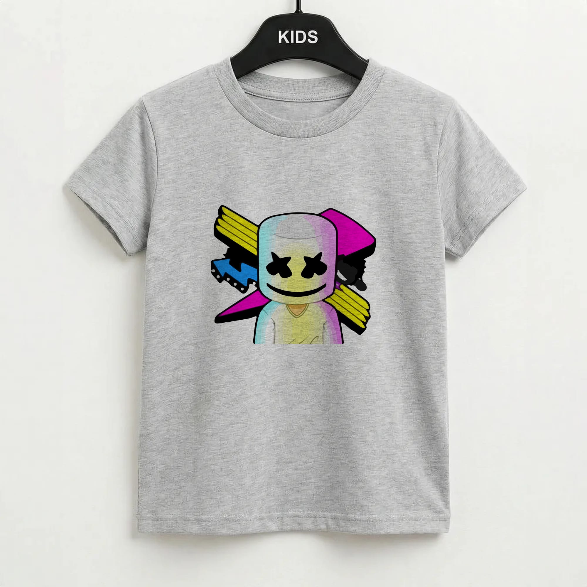 Neon Logo White Helmet DJ Kids T-Shirt