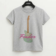 Blue Guitar Fender Kids T-Shirt 2