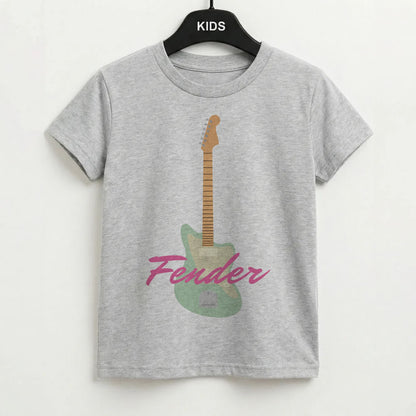 Blue Guitar Fender Kids T-Shirt