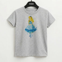 Watercolour Alice in Wonderland Fairytale Kids T-Shirt