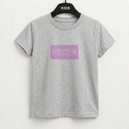 Pink Galaxy Stranger Kids T-Shirt