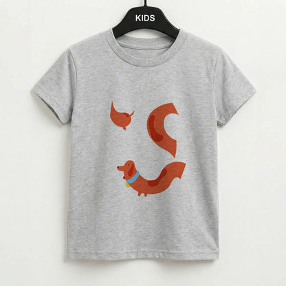 Sausage dog wrapped round - Dachshunds Kids T-Shirt