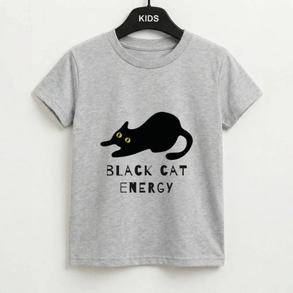 Black Cat Energy Kids T-Shirt