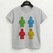 Bricks Figures Rainbow Kids T-Shirt 2