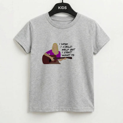 I Wish I Could Help But I Don't Want To Kids T-Shirt