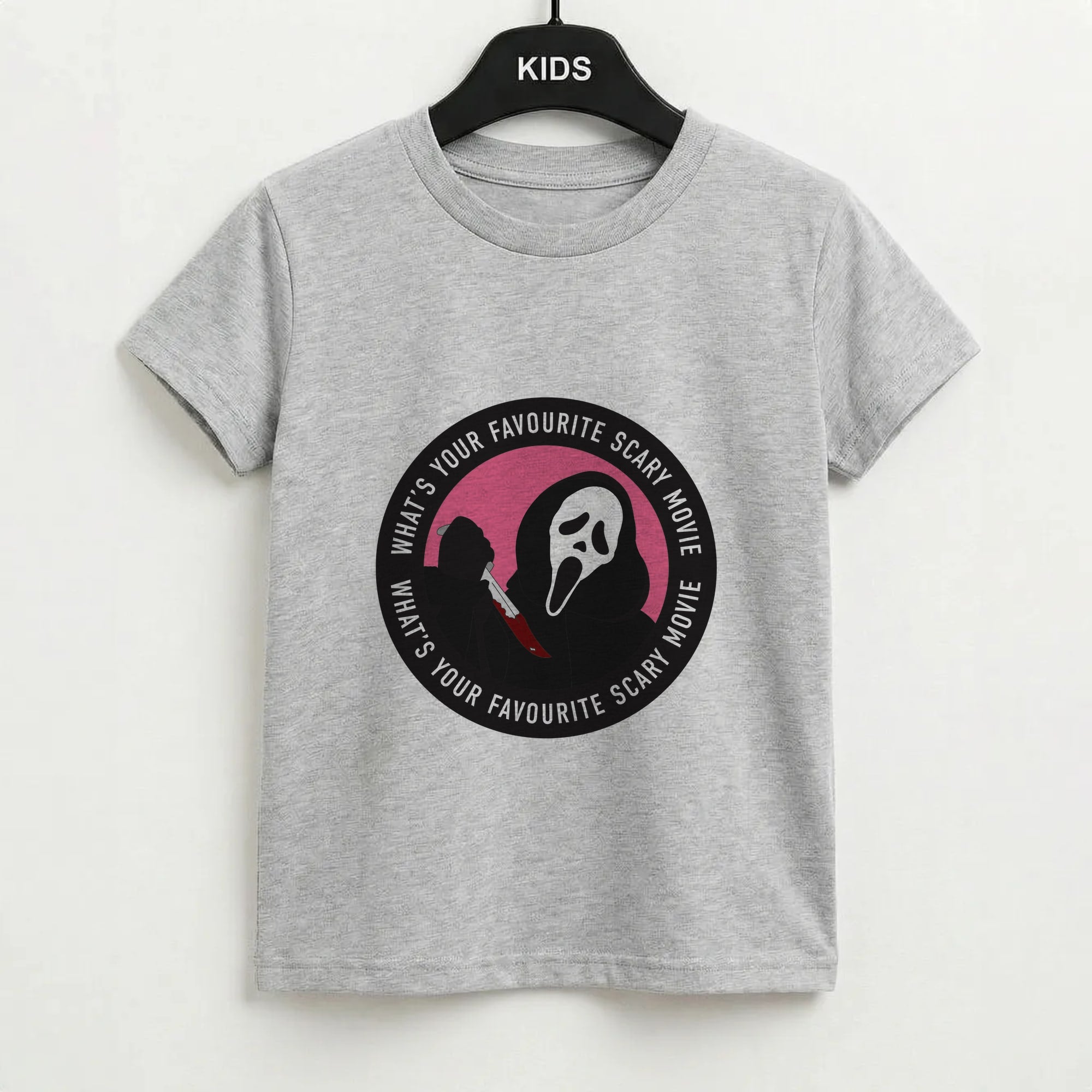 What's Your Favourite Scary Movie Badge Kids T-Shirt