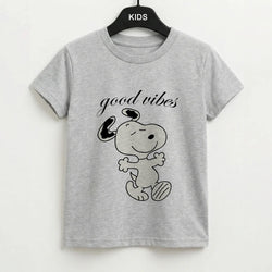 Good Vibes Cartoon Beagle Kids T-Shirt