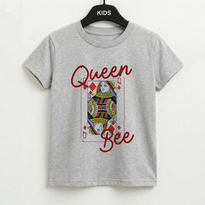 Queen Bee Playing Card Kids T-Shirt