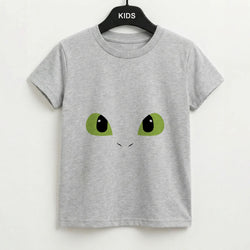 Black Fury Dragon Face Kids T-Shirt