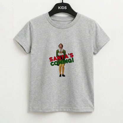 Buddy The Elf - Santa's Coming! Kids T-Shirt