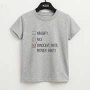 Innocent Until Proven Guilty - Naughty Or Nice  Kids T-Shirt 2