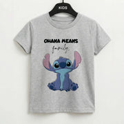 Ohana Means Family Pink Kids T-Shirt 2