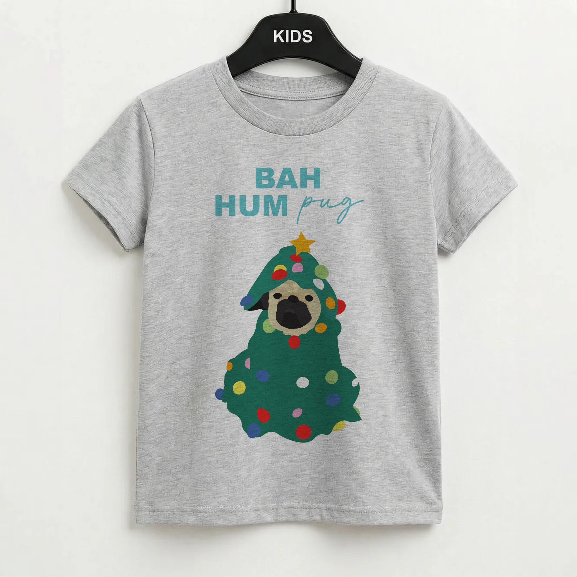 Bah Hum Pug Kids T-Shirt