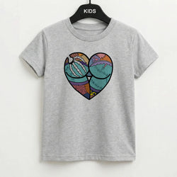 Sally And Jack Heart - TNBC Kids T-Shirt