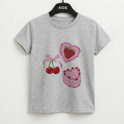 Cherries, Strawberries And Cake - Valentine's Day Kids T-Shirt 2