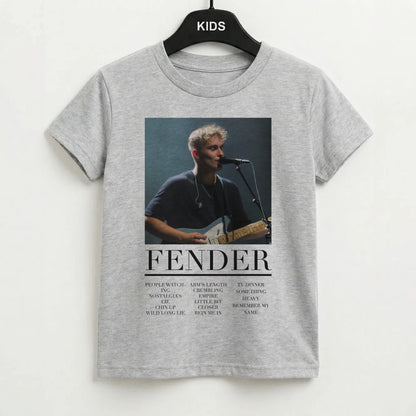 Fender Orange Song List Kids T-Shirt