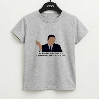I Am Running Away From My Responsibilities Kids T-Shirt