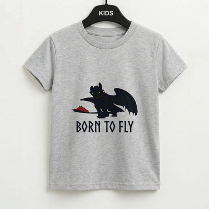 Dragon Born To Fly Kids T-Shirt