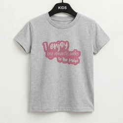 I Enjoy Long Romantic Walks - Funny Quotes Kids T-Shirt