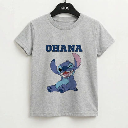 Blue Alien Ohana Kids T-Shirt