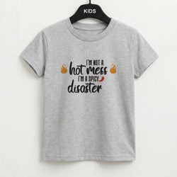I'm A Spicy Disaster - Funny Quotes Kids T-Shirt