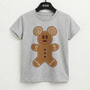 Cartoon Mouse Gingerbread Kids T-Shirt 2