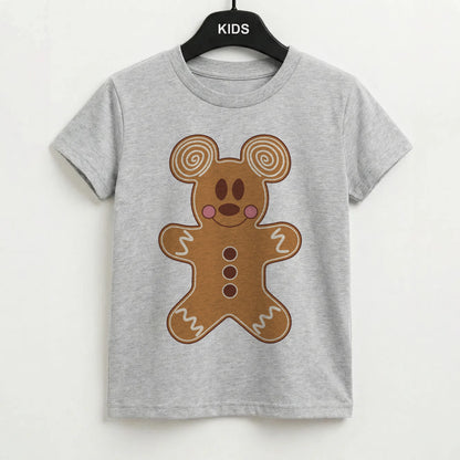 Cartoon Mouse Gingerbread Kids T-Shirt