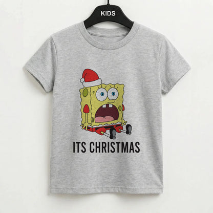 It's Christmas Cartoon Sponge Kids T-Shirt