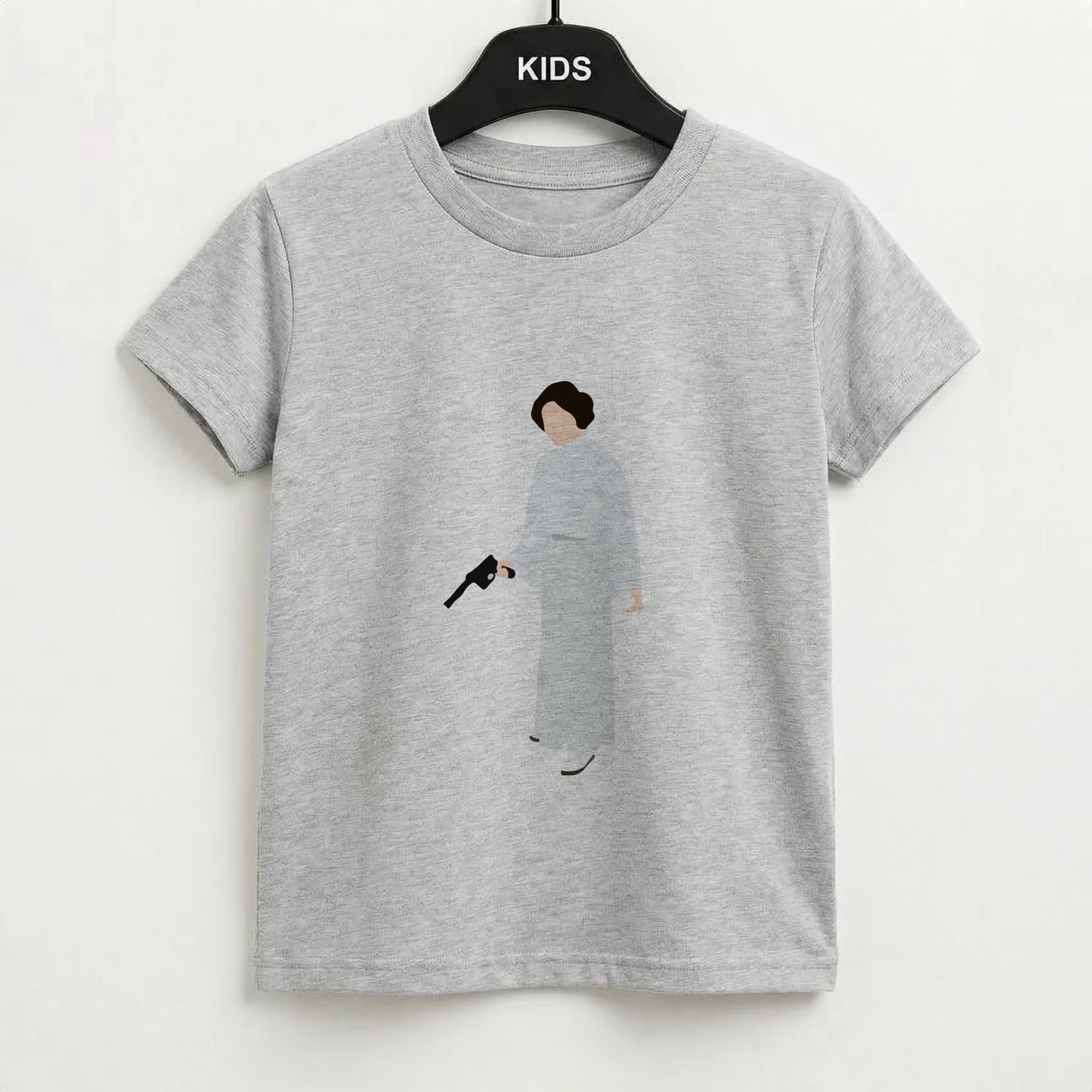 Leia Faceless With Gun Kids T-Shirt