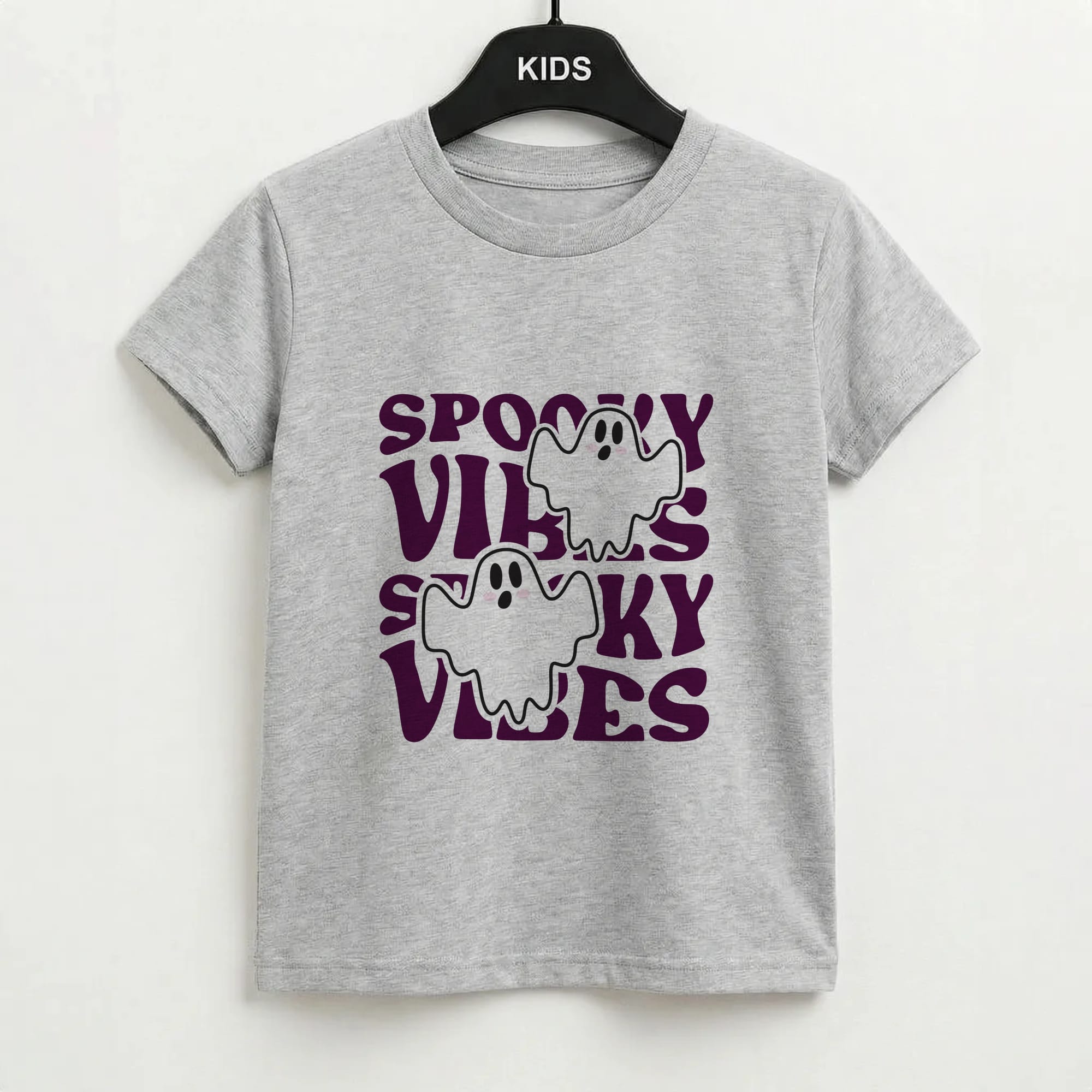 Spooky Vibes Pink Kids T-Shirt