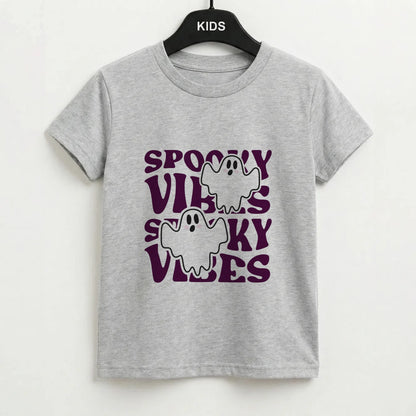 Spooky Vibes Pink Kids T-Shirt