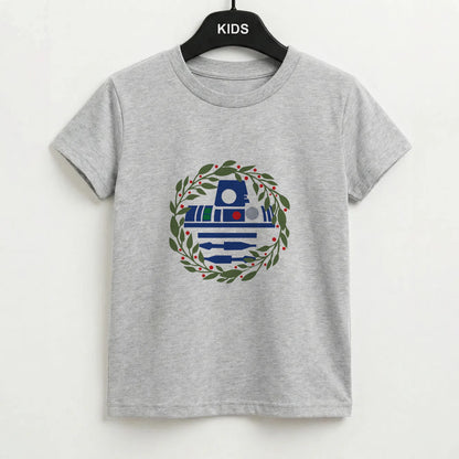 R2D2 Christmas Wreath Kids T-Shirt