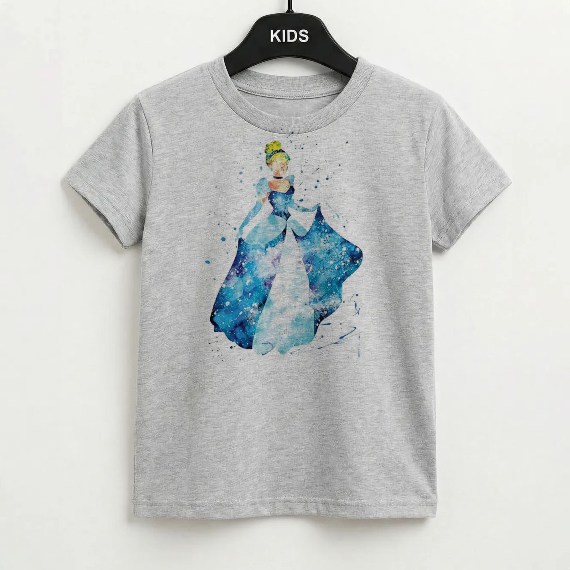 Watercolour Cinderella Fairytale Kids T-Shirt