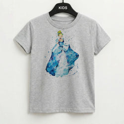 Watercolour Cinderella Fairytale Kids T-Shirt