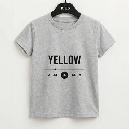 Yellow Music Player Kids T-Shirt