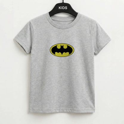 Black Bat Superhero Logo Kids T-Shirt