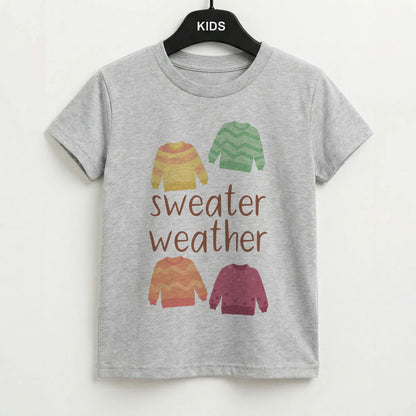 Sweater Weather - Autumn Kids T-Shirt